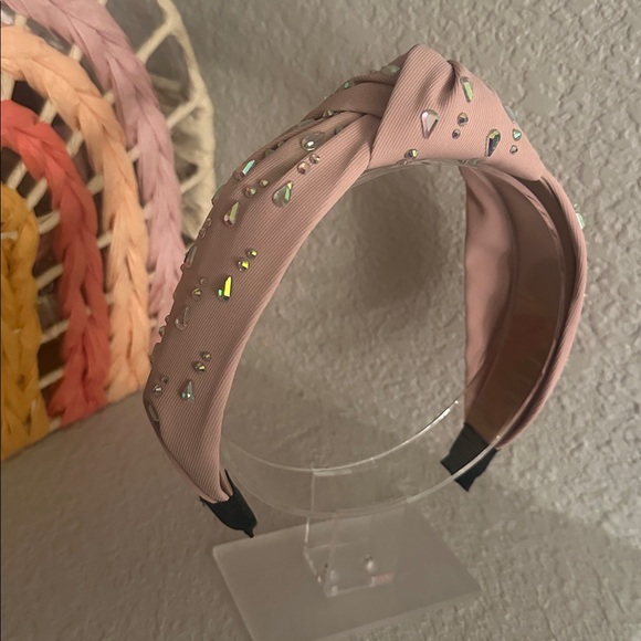 Rose pink with iridescent rhinestones NEW - Picture 4 of 10